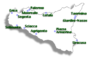シチリア地図